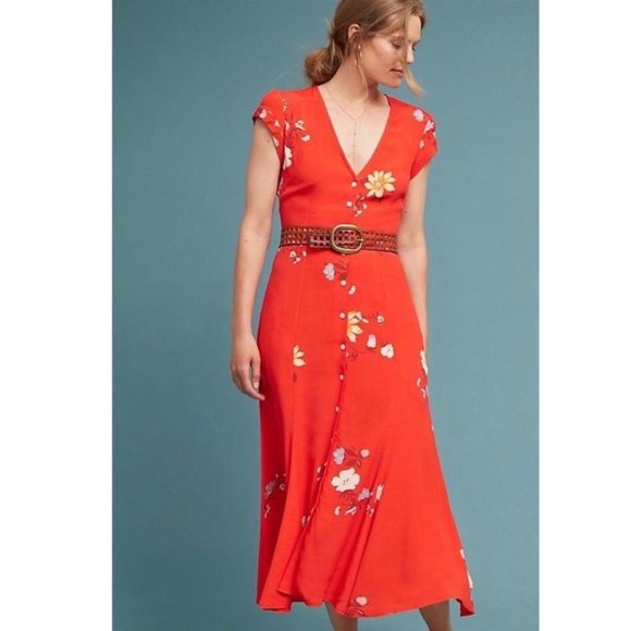 Capulet Dresses & Skirts - NWT Capulet Red Floral Midi